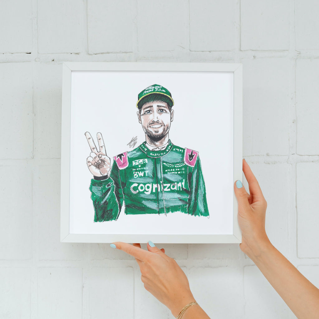 Vettel Sketch Print
